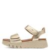 Jana Tessa Double Velcro Platform Sandal - Light Gold